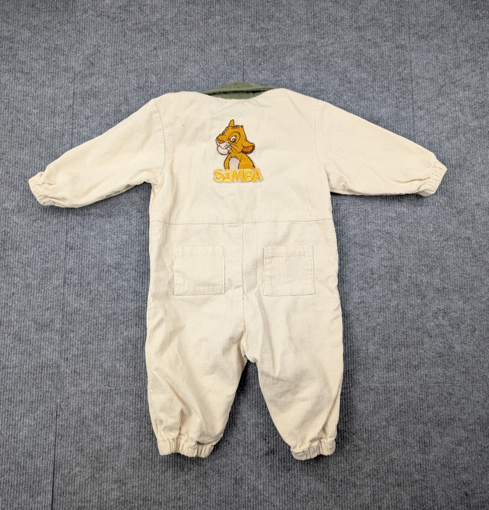 Disney Baby Simba Jumpsuit Baby 24M Corduroy 90s Kid Nostalgia Safari One Piece